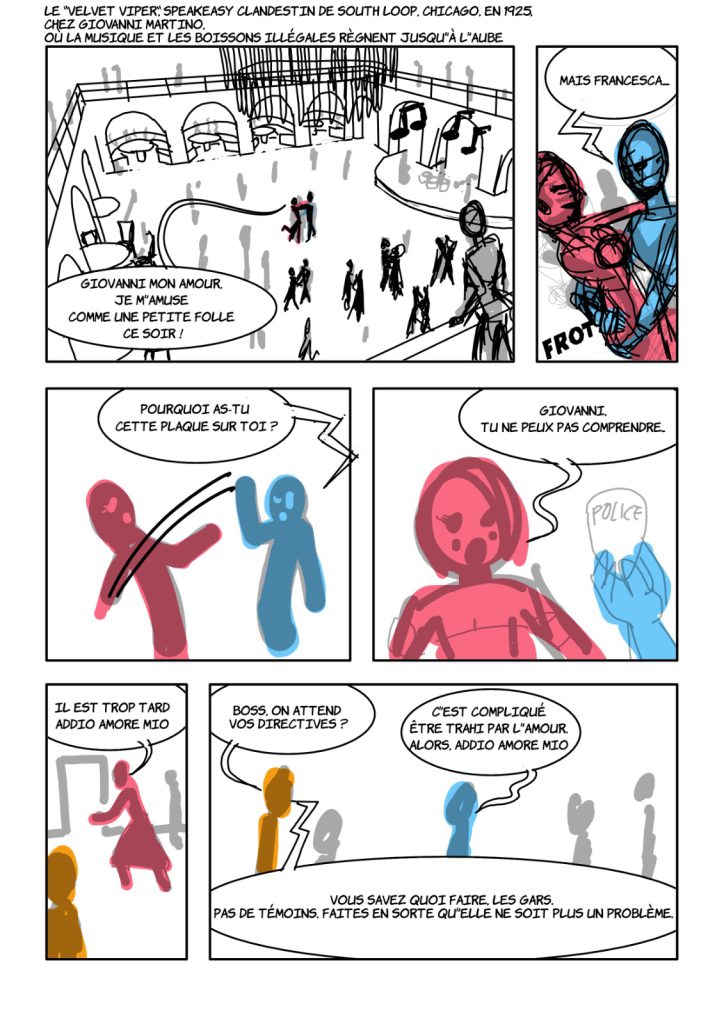 Storyboard complet de la planche