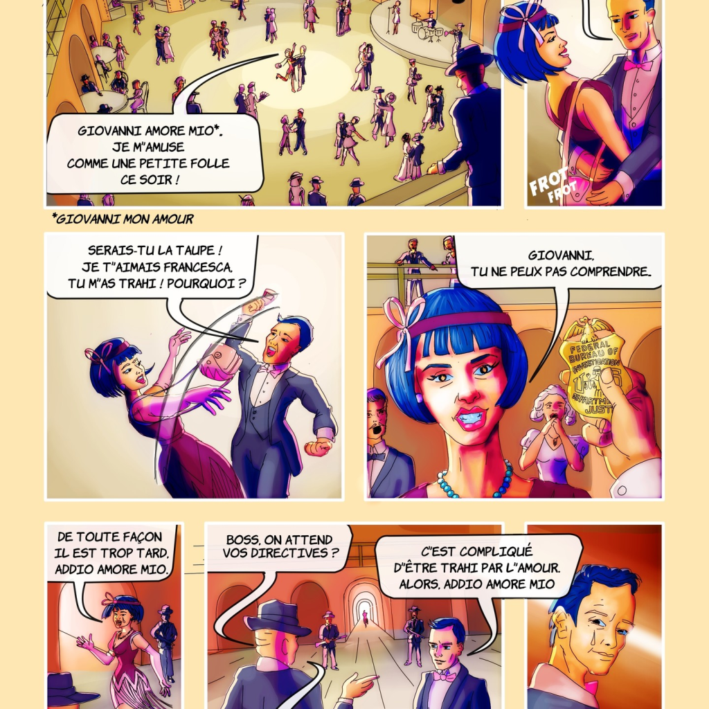 Planche BD Blood on the Dance Floor finalisée en couleur